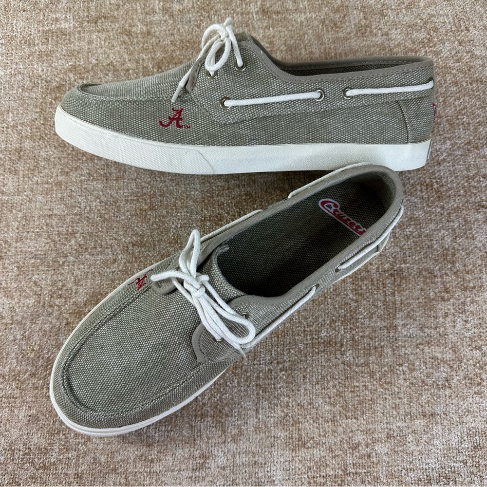 Campus Cruzers Alabama Crimson Tide Bama Roll Tide Boat Shoes Men’s Size 10